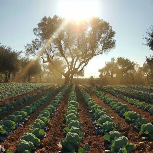 huerto para plantar brócoli